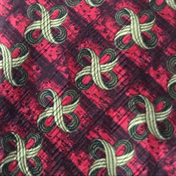 Robert Talbott Silk Tie Best of Class Red & Olive Green - Picture 2 of 8